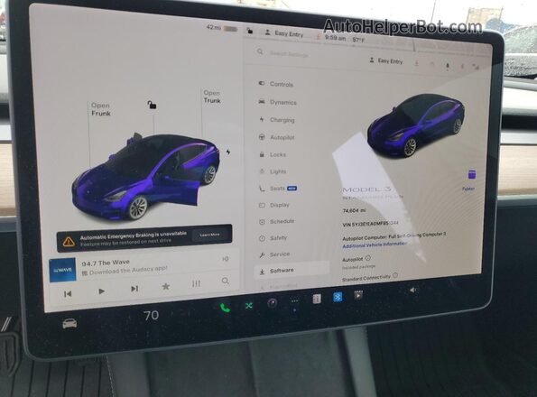 5YJ3E1EA0MF851244 2021 TESLA MODEL Red 