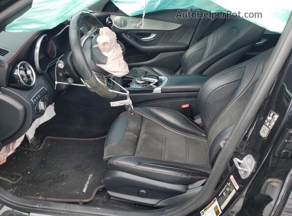 55SWF6EB8HU233366 2017 MERCEDES-BENZ C Black Widok wnętrza z przodu