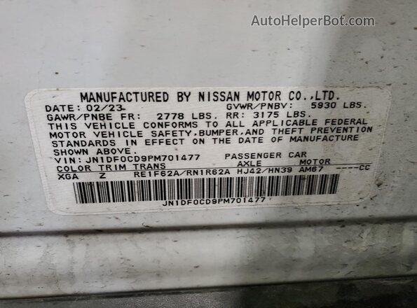 JN1DF0CD9PM701477 2023 NISSAN ARIYA Белый 