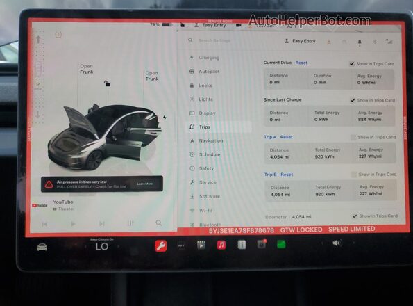 5YJ3E1EA7SF878678 2025 TESLA MODEL Black Widok zestawu wskaźników