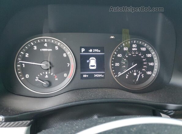 KM8J23A45KU968782 2019 HYUNDAI TUCSON Silver Вид щитка приладів
