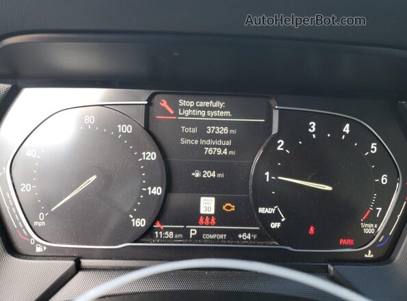 WBA73AK06M7G51428 2021 BMW 2 SERIES White ხელსაწყოთა პანელის ხედი
