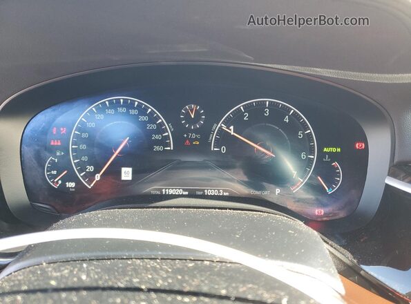 WBAJV6C57KBK08297 2019 BMW 6 SERIES White Вид щитка приладів