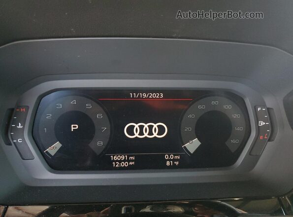 WAUAUDGY8NA056178 2022 AUDI OTHER Black Widok zestawu wskaźników