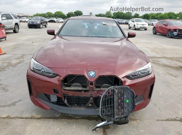 WBY43AW06RFR52113 2024 BMW I4 Maroon Հետևի տեսք