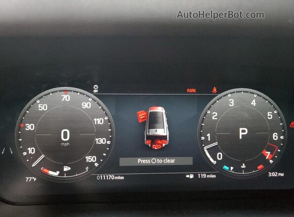 SALEJFEU0R2320348 2024 LAND ROVER DEFENDER Gray Vista del cuadro de instrumentos