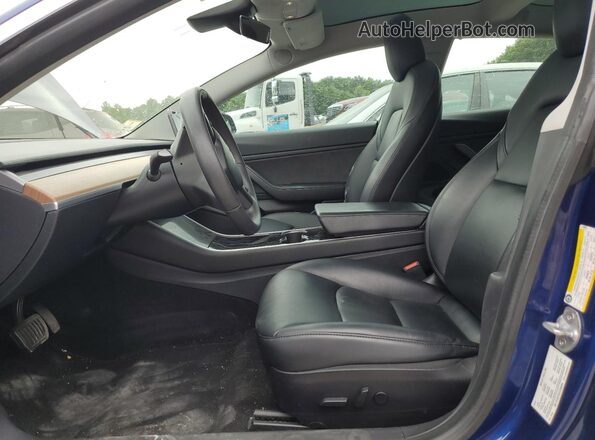 5YJ3E1EB1LF648094 2020 TESLA MODEL Blue Widok wnętrza z przodu