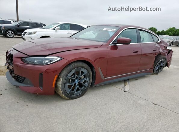 WBY43AW06RFR52113 2024 BMW I4 Maroon Հետևի ձախ