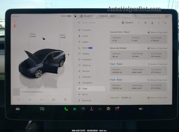 7SAYGDED6RF054342 2024 TESLA MODEL Y Gray Հետևի նստատեղերի տեսք