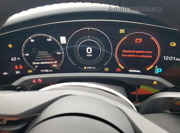 WP0AB2Y18NSA43720 2022 PORSCHE TAYCAN Blue Вид щитка приладів