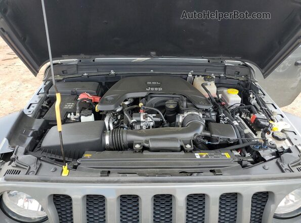 1C4HJXAG4MW543696 2021 JEEP WRANGLER Gray Vista interior trasera