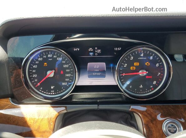 WDDZF6JB4KA595186 2019 MERCEDES-BENZ E Black ხელსაწყოთა პანელის ხედი