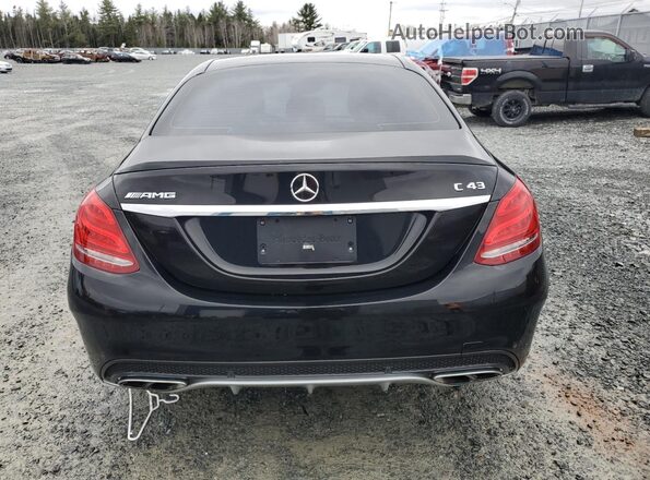 55SWF6EB8HU233366 2017 MERCEDES-BENZ C Black Widok z tyłu