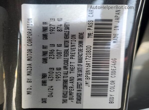 JM1BPBNY6R1720800 2024 MAZDA 3 Gray 