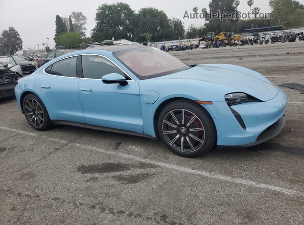 WP0AB2Y18NSA43720 2022 PORSCHE TAYCAN Blue Передня права чверть