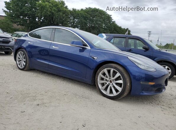 5YJ3E1EB1LF648094 2020 TESLA MODEL Blue Przód prawy