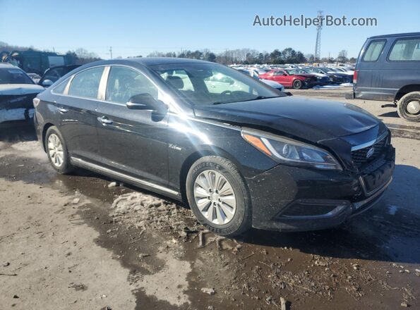 KMHE24L38HA067587 2017 HYUNDAI SONATA Черный Передняя правая четверть