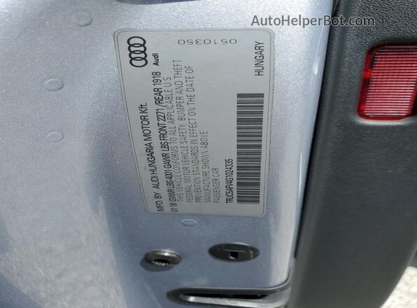 TRUC5AFV4G1024335 2016 AUDI TT Серебряный Вид подкапотного пространства