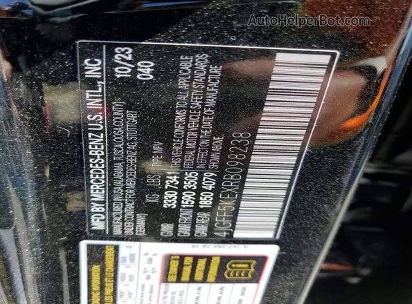 4JGFF5KEXRB098238 2024 MERCEDES-BENZ GLS Black Вид наклейки з VIN-кодом