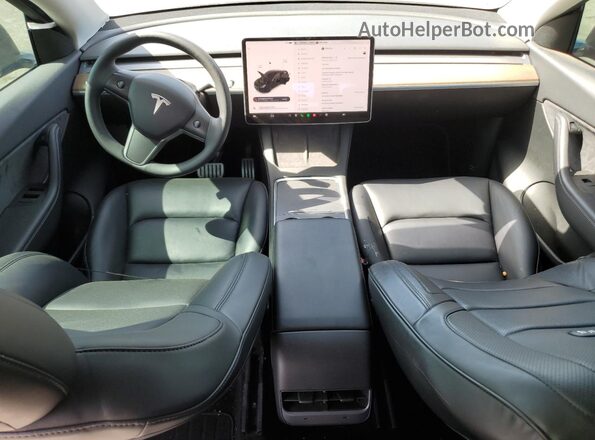 7SAYGDEFXNF317900 2022 TESLA MODEL Black Dashboard view