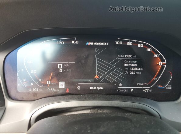 WBA63AT01NCK16400 2022 BMW M4 Green Вид щитка приладів