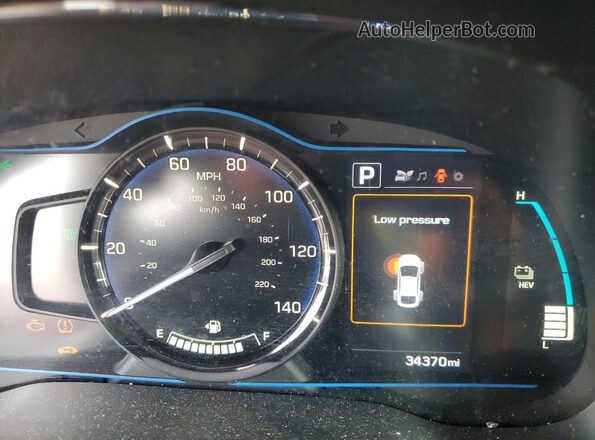 KMHC65LD6KU155215 2019 HYUNDAI IONIQ Серебряный Вид щитка приборов