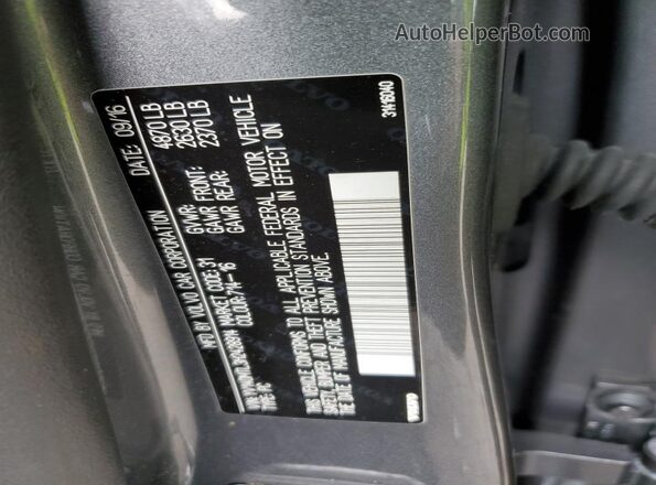 YV140MTL3H2428914 2017 VOLVO S60 Gray 
