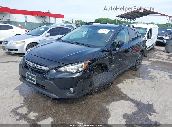 JF2GTAEC2MH211871 2021 SUBARU CROSSTREK Black წინა მარცხენა ხედი სამი მეოთხედიდან