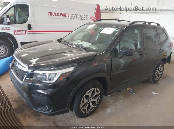 JF2SKAFC0MH586444 2021 SUBARU FORESTER Black Передня ліва чверть