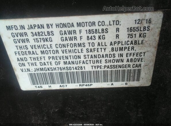 JHMGK5H76HS014281 2017 HONDA FIT Purple 