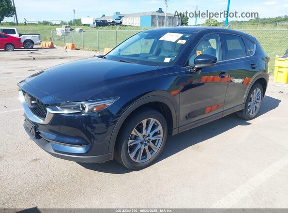 JM3KFBAY5M0425671 2021 MAZDA CX-5 Blue წინა მარცხენა ხედი სამი მეოთხედიდან
