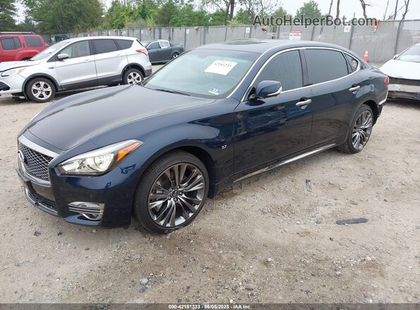 JN1BY1PR1HM210769 2017 INFINITI Q70L Dark Blue წინა მარცხენა ხედი სამი მეოთხედიდან