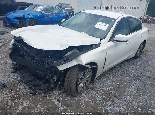 JN1EV7APXMM700248 2021 INFINITI Q50 White წინა მარცხენა ხედი სამი მეოთხედიდან