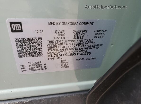 KL79MTSL6RB140265 2024 CHEVROLET TRAILBLAZER Green 
