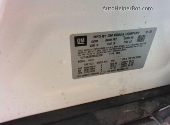 KL7CJKSBXMB333205 2021 CHEVROLET TRAX  უკანა მარჯვენა