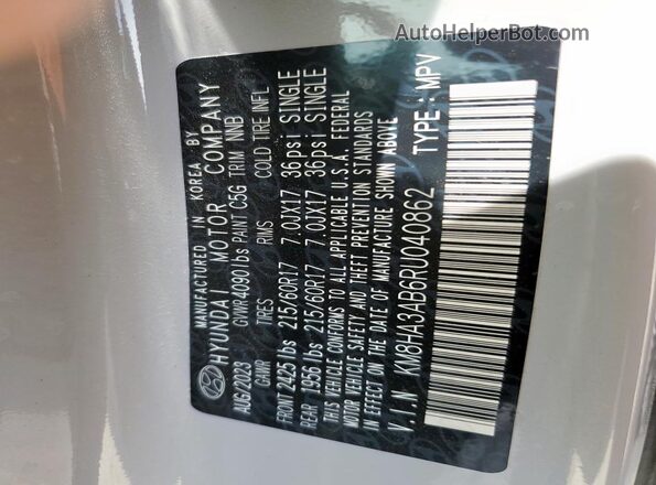 KM8HA3AB6RU040862 2024 HYUNDAI KONA Серый 