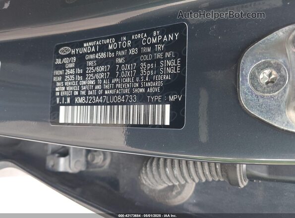 KM8J23A47LU084733 2020 HYUNDAI TUCSON Серый Вид подкапотного пространства