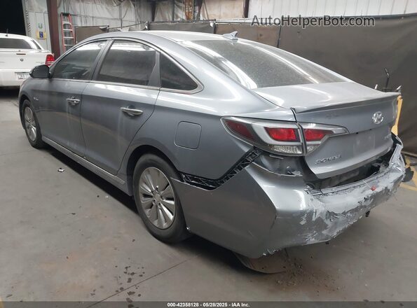 KMHE24L10GA009146 2016 HYUNDAI SONATA HYBRID Silver უკანა მარცხენა