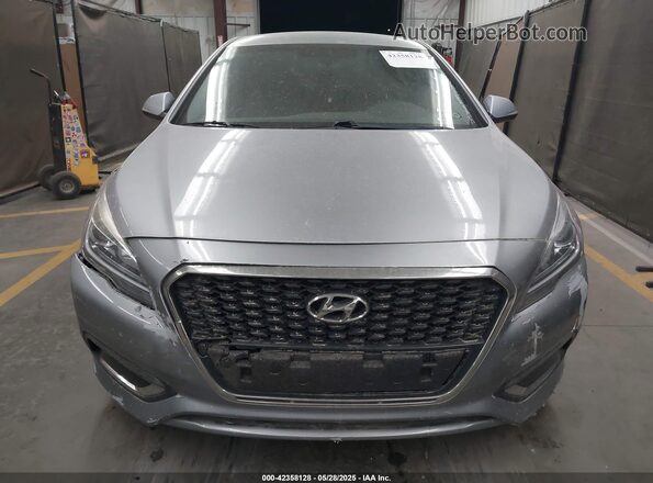 KMHE24L10GA009146 2016 HYUNDAI SONATA HYBRID Silver უკანა სალონის ხედი