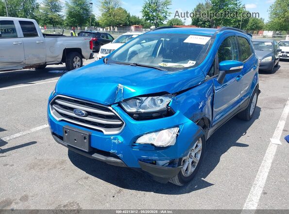 MAJ6S3GL5LC336693 2020 FORD ECOSPORT Blue წინა მარცხენა ხედი სამი მეოთხედიდან