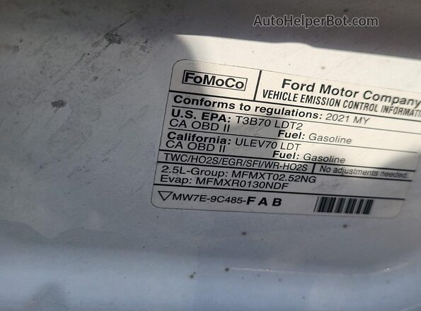 NM0LS7F77M1485724 2021 FORD TRANSIT CONNECT  