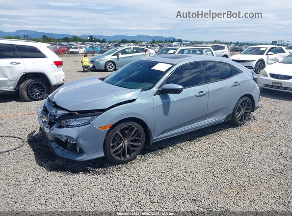 SHHFK7H9XMU402341 2021 HONDA CIVIC Gray წინა მარცხენა ხედი სამი მეოთხედიდან