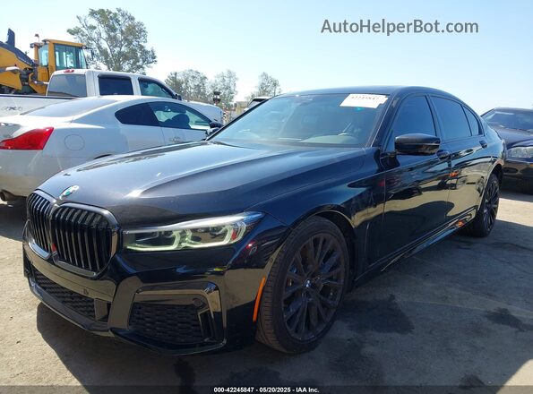 WBA7T2C07NCJ65222 2022 BMW 7 SERIES Black Առջևի ձախ երեք քառորդ տեսարան