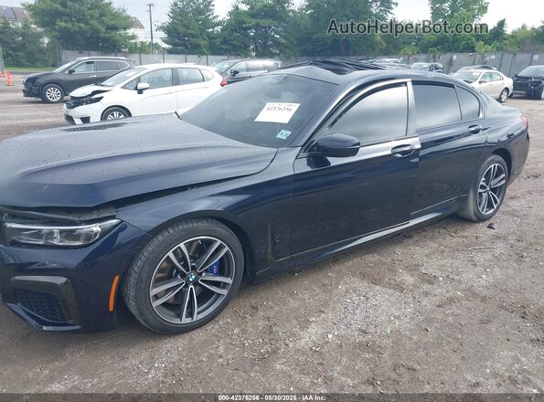 WBA7U2C0XMCF78623 2021 BMW 7 SERIES Black წინა მარცხენა ხედი სამი მეოთხედიდან