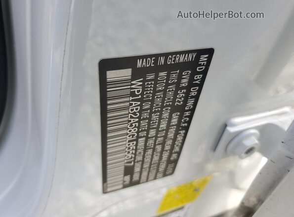 WP1AB2A58GLB55617 2016 PORSCHE MACAN White VIN կոդի պիտակի տեսք
