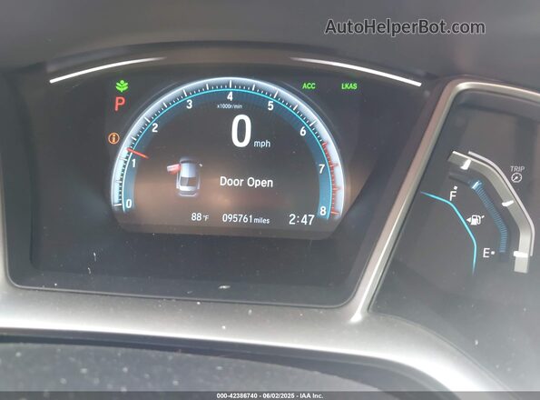 19XFC1F91GE017419 2016 HONDA CIVIC Белый Вид задних сидений