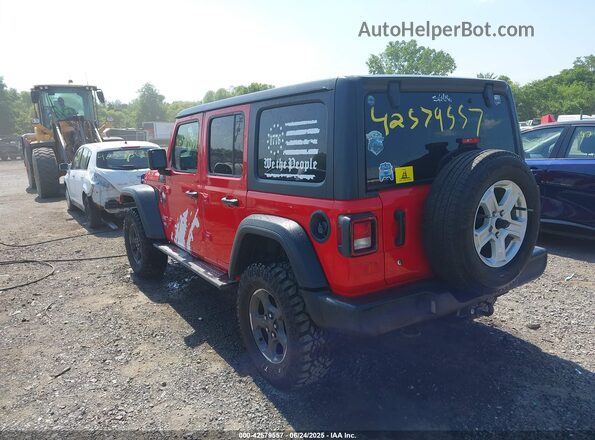 1C4HJXDG9KW649375 2019 JEEP WRANGLER UNLIMITED Red Rear left