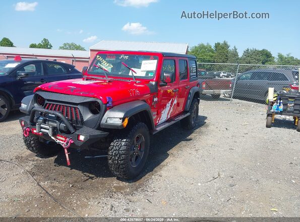 1C4HJXDG9KW649375 2019 JEEP WRANGLER UNLIMITED Red Front left