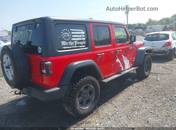 1C4HJXDG9KW649375 2019 JEEP WRANGLER UNLIMITED Red Rear right