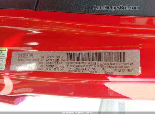 1C4HJXDG9KW649375 2019 JEEP WRANGLER UNLIMITED Red Engine compartment view
